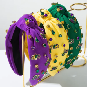 Mardi Gras Majesty Knotted Headband