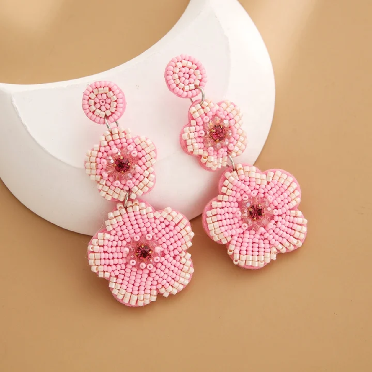 Blush Bloom Cascade Earrings