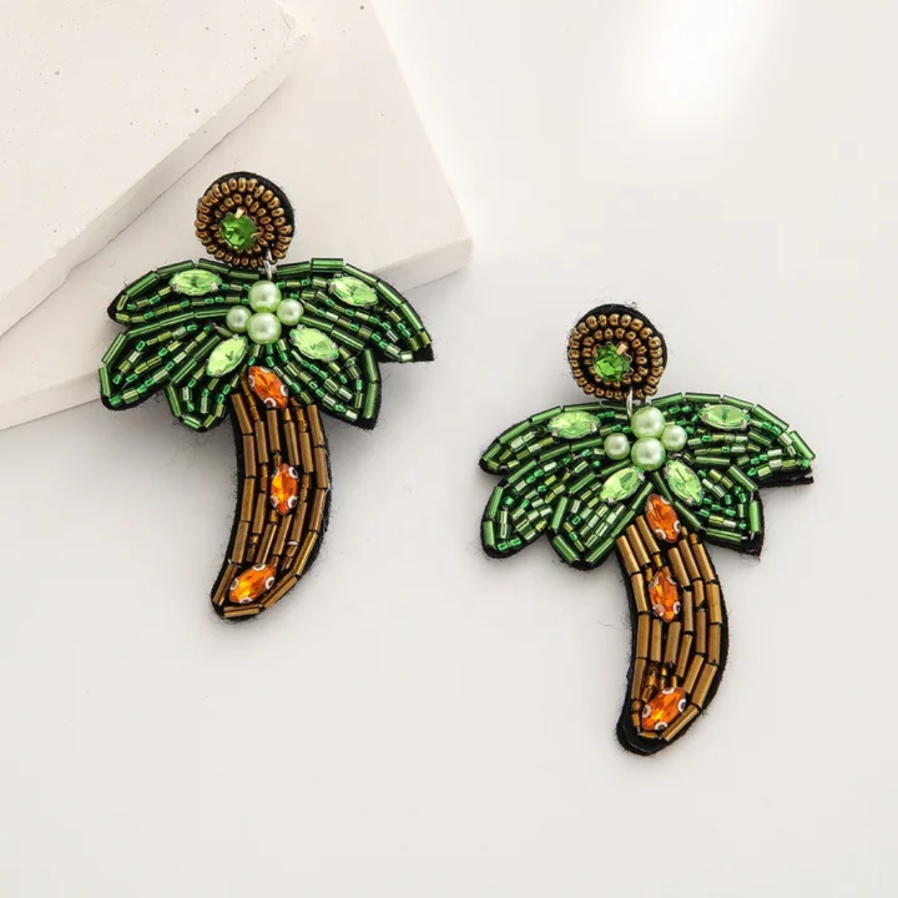 Tropical Paradise Palm Earrings