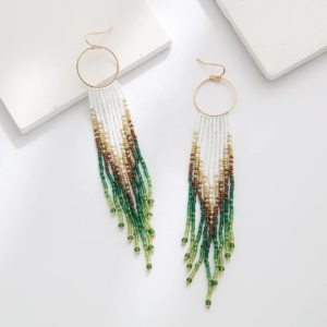Forest Cascade Beaded Earrings