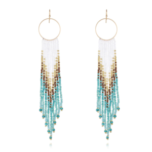 Ocean Waves Fringe Earrings