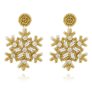Golden Snowflake Elegance Earrings