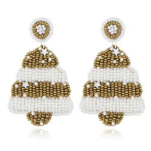 Winter Wonderland Striped Tree Earrings