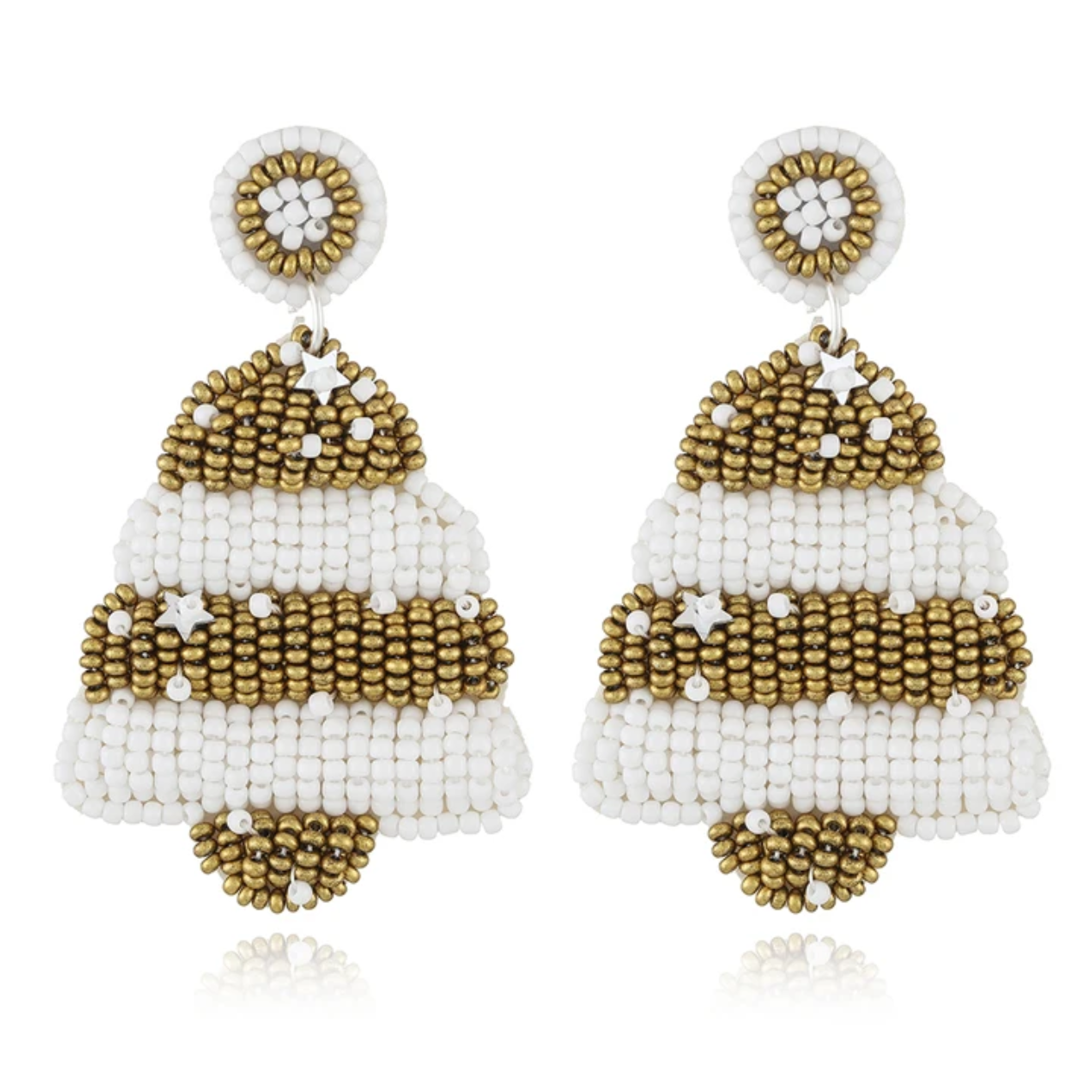 Winter Wonderland Striped Tree Earrings