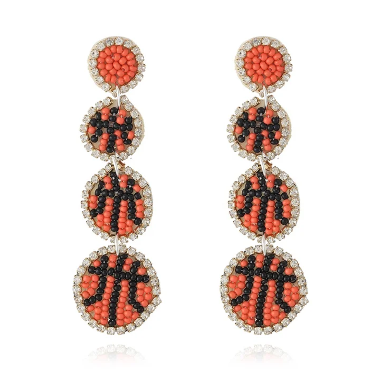 Triple Hoop Basketball Earrings