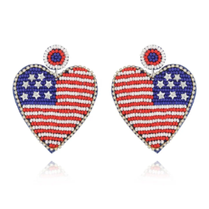 American Heart Flag Earrings