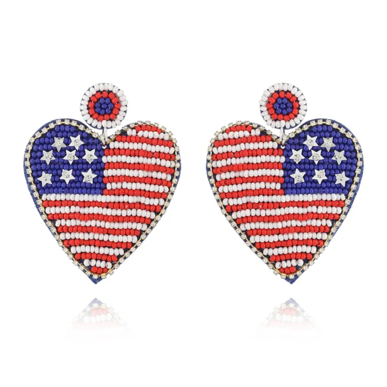 American Heart Flag Earrings