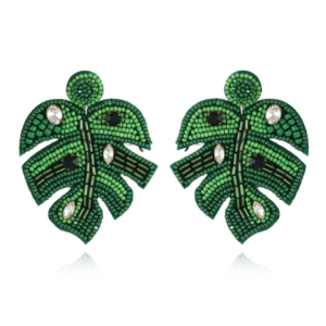 Emerald Green Jungle Earrings