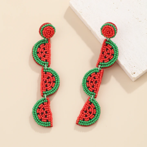 Tropical Watermelon Drop Earrings