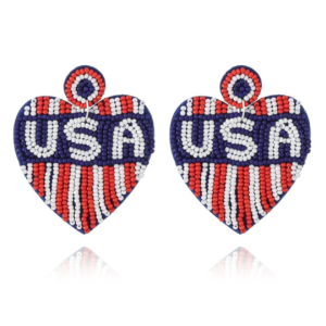 Patriotic Heart Earrings
