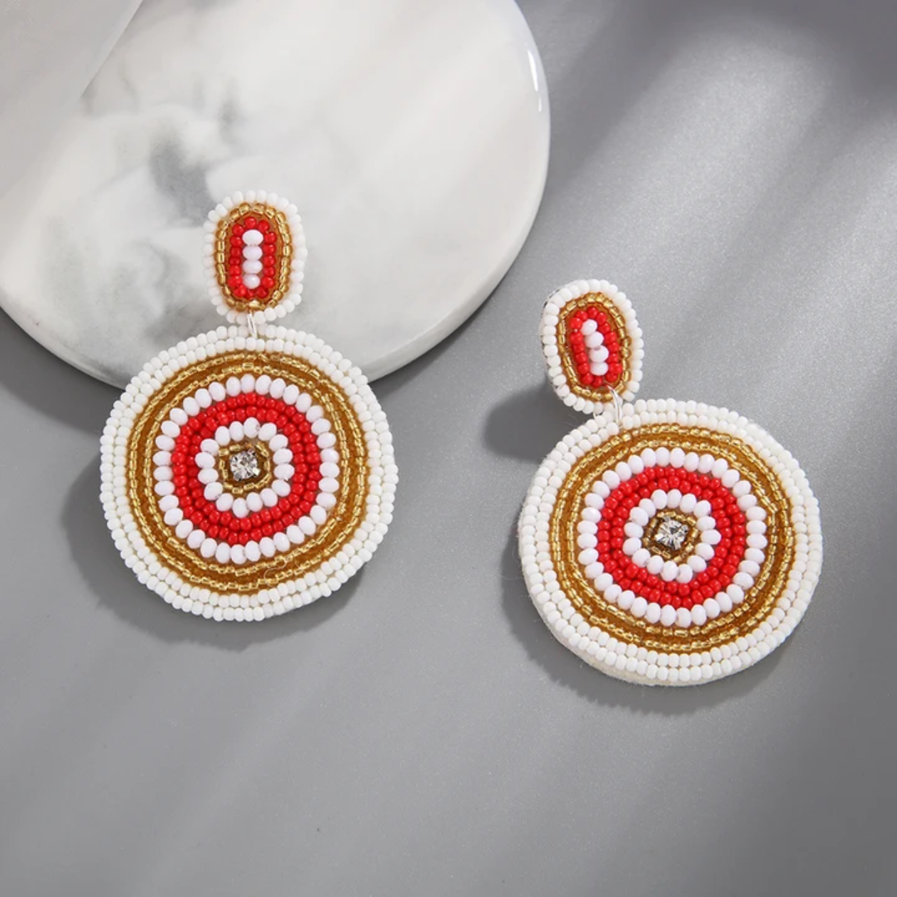 Regal Opulence Beaded Earrings