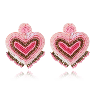 Blushing Love Heart Earrings