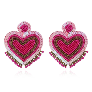 Flamingo Blush Sequin Earrings