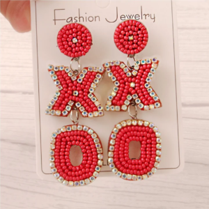 XOXO Beaded Statement Earrings