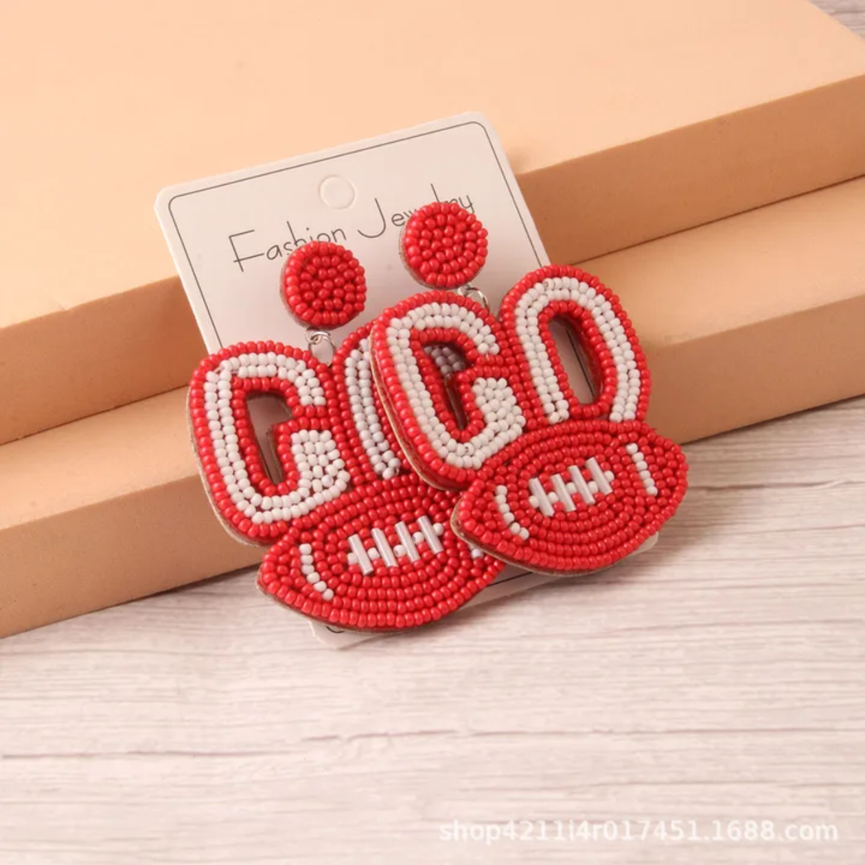 Game Day Victory Football Earrings