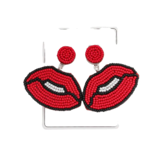 Red Hot Lips Statement Earrings