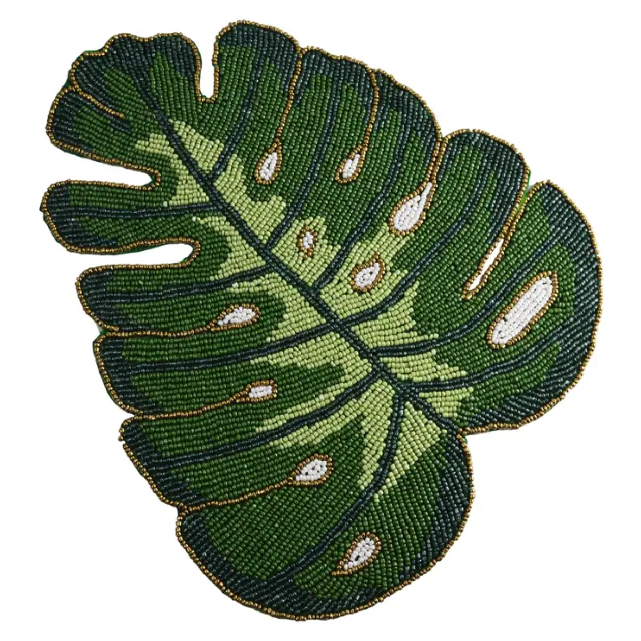 Tropical Leaf Beaded Placemat