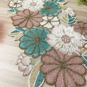 Tranquil Blossoms Handcrafted Table Runner