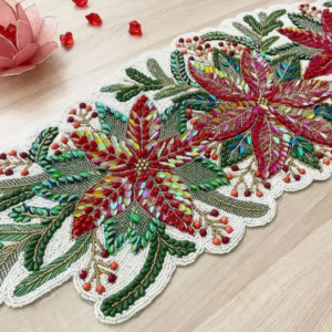 Christmas Poinsettia Elegance Runner