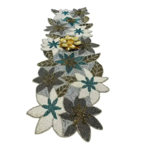 Autumn Leaves Beaded Table Runner