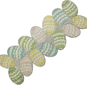 Golden Bloom Beaded Placemat