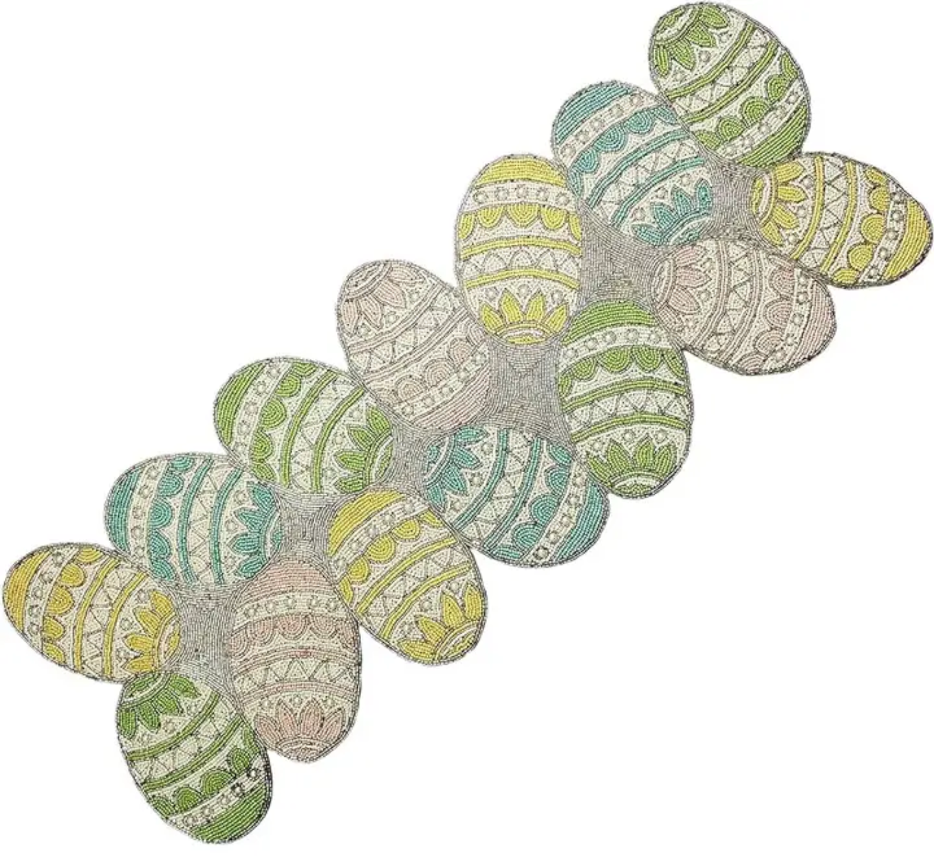 Golden Bloom Beaded Placemat