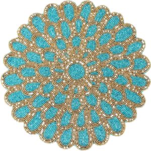 Sunburst Elegance Beaded Placemat