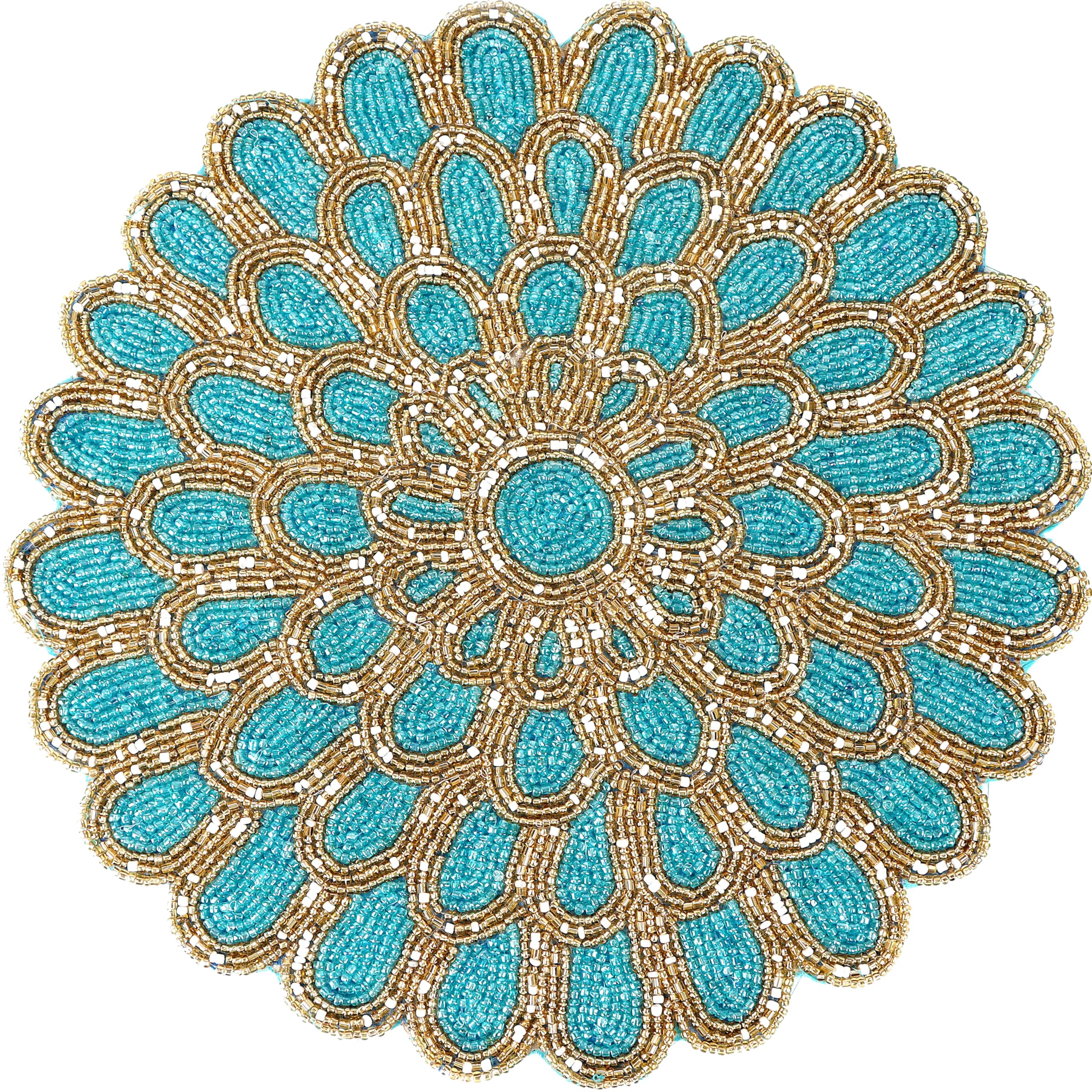 Sunburst Elegance Beaded Placemat