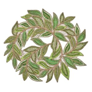 Verdant Wreath Beaded Placemat