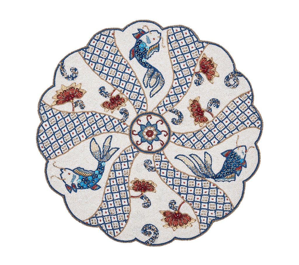Koi Serenity Beaded Placemat