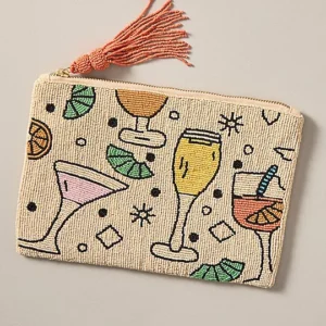 The Fiona Large Beaded Pouch