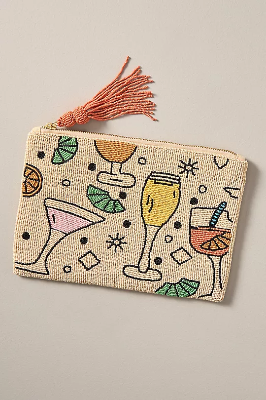 The Fiona Large Beaded Pouch
